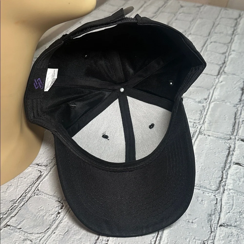 Super Mario Baseball Cap Hat Black with Piranha Plant Patch Adjustable Back NEW - Picture 8 of 15